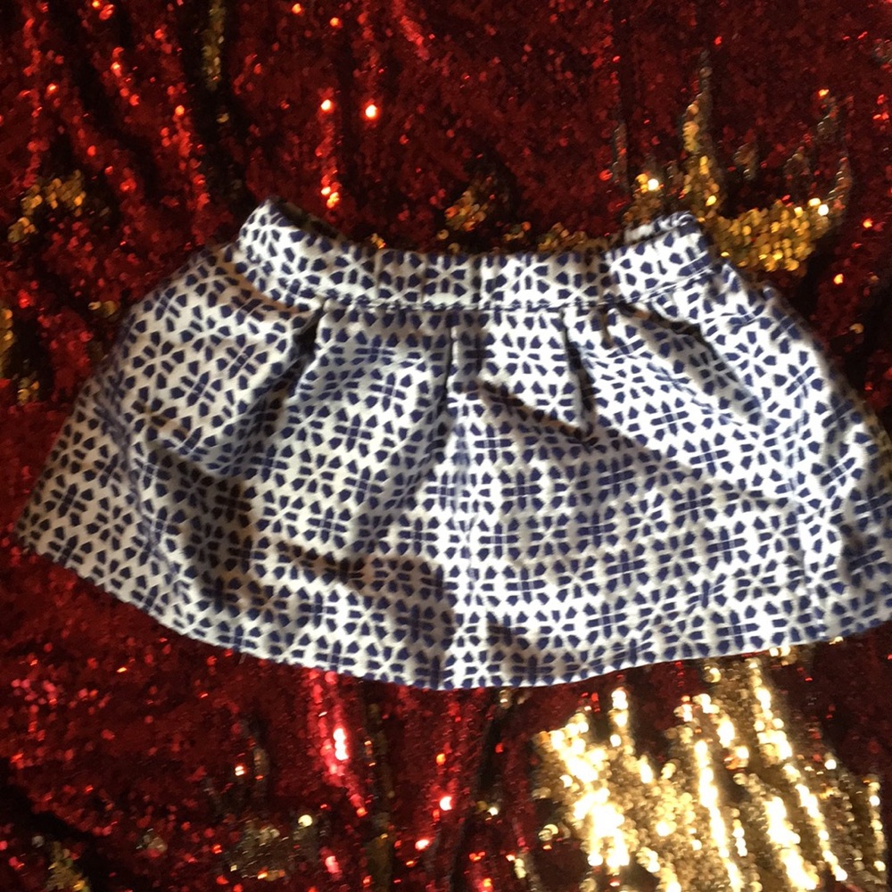 Silver and blue toddler skirt